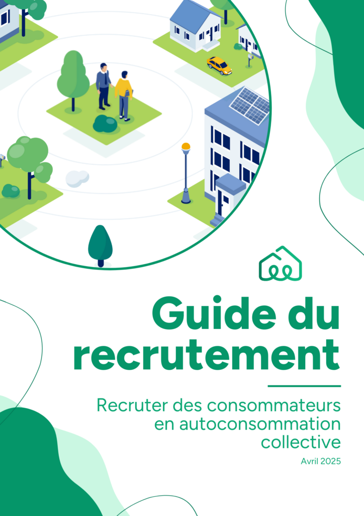 Couverture du guide du recrutement de consommateurs en autoconsommation collective
