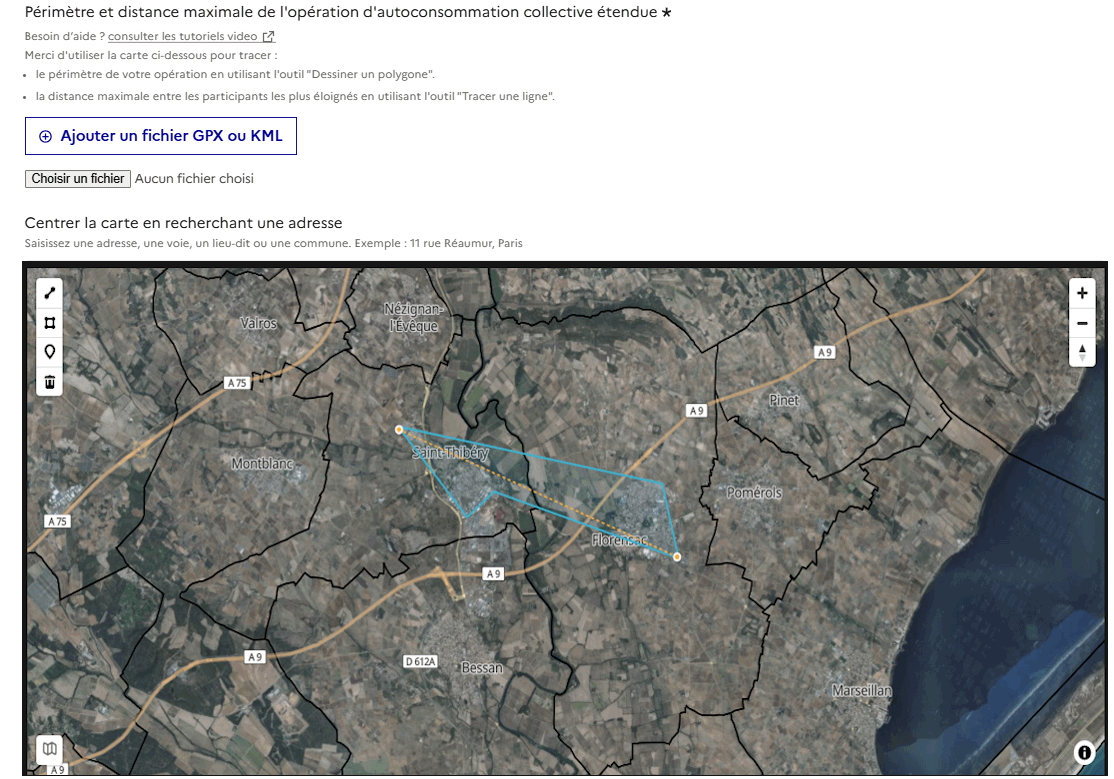 Demande derogation perimetre autoconsommation collective